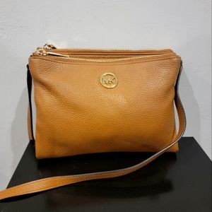 MICHAEL KORS Pebble Leather Crossbody with Built In Wallet